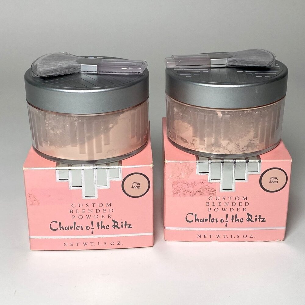 Charles of The Ritz Custom Blended Loose Powder Pink Sand 1.5 oz Set of 2 New